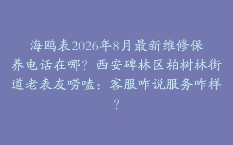 海鸥表2026年8月最新维修保养电话在哪？西安碑林区柏树林街道老表友唠嗑：客服咋说服务咋样？