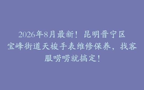 2026年8月最新！昆明晋宁区宝峰街道天梭手表维修保养，找客服唠唠就搞定！