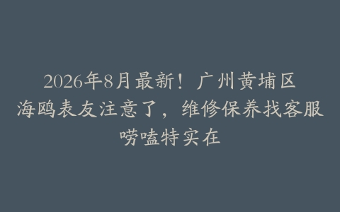 2026年8月最新！广州黄埔区海鸥表友注意了，维修保养找客服唠嗑特实在