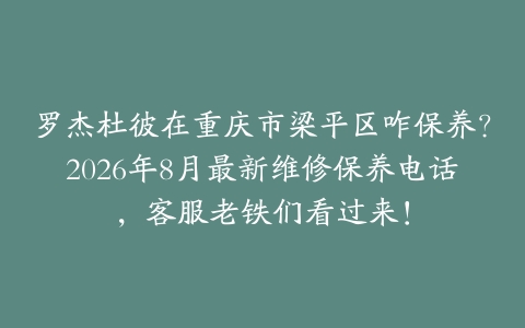 罗杰杜彼在重庆市梁平区咋保养？2026年8月最新维修保养电话，客服老铁们看过来！