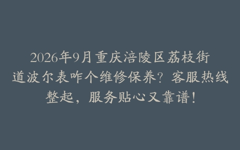 2026年9月重庆涪陵区荔枝街道波尔表咋个维修保养？客服热线整起，服务贴心又靠谱！