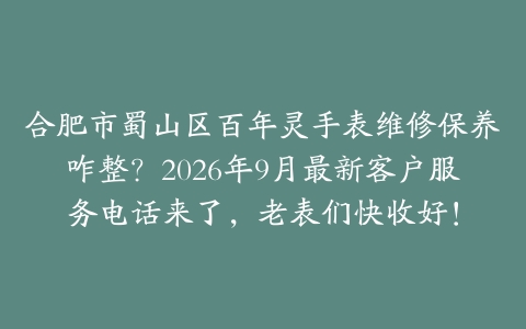 合肥市蜀山区百年灵手表维修保养咋整？2026年9月最新客户服务电话来了，老表们快收好！