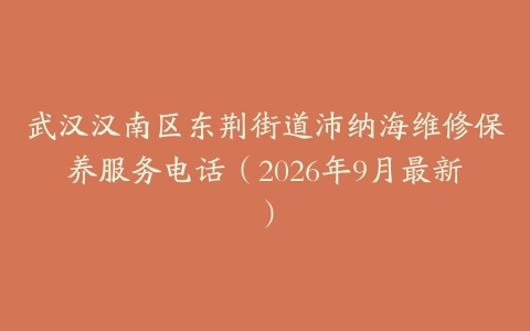 武汉汉南区东荆街道沛纳海维修保养服务电话（2026年9月最新）