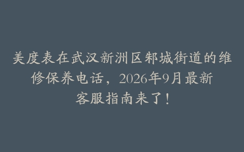 美度表在武汉新洲区邾城街道的维修保养电话，2026年9月最新客服指南来了！