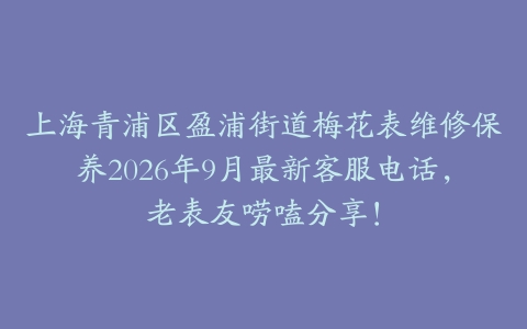 上海青浦区盈浦街道梅花表维修保养2026年9月最新客服电话，老表友唠嗑分享！