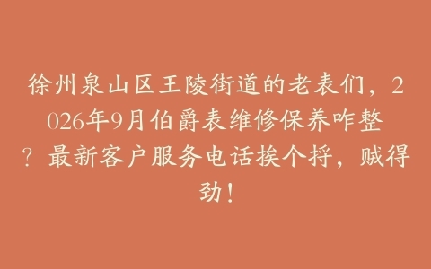 徐州泉山区王陵街道的老表们，2026年9月伯爵表维修保养咋整？最新客户服务电话挨个捋，贼得劲！