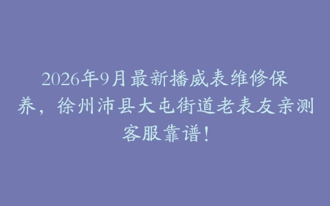 2026年9月最新播威表维修保养，徐州沛县大屯街道老表友亲测客服靠谱！
