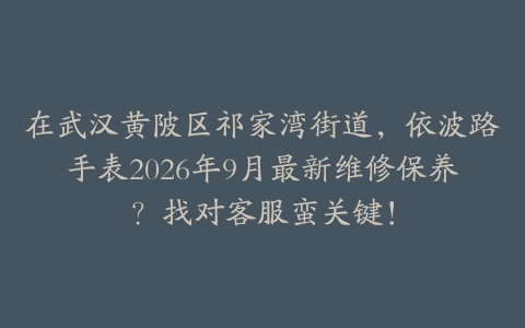 在武汉黄陂区祁家湾街道，依波路手表2026年9月最新维修保养？找对客服蛮关键！