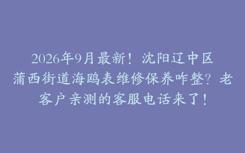 2026年9月最新！沈阳辽中区蒲西街道海鸥表维修保养咋整？老客户亲测的客服电话来了！
