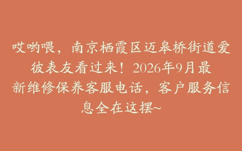 哎哟喂，南京栖霞区迈皋桥街道爱彼表友看过来！2026年9月最新维修保养客服电话，客户服务信息全在这摆~