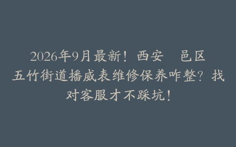 2026年9月最新！西安鄠邑区五竹街道播威表维修保养咋整？找对客服才不踩坑！