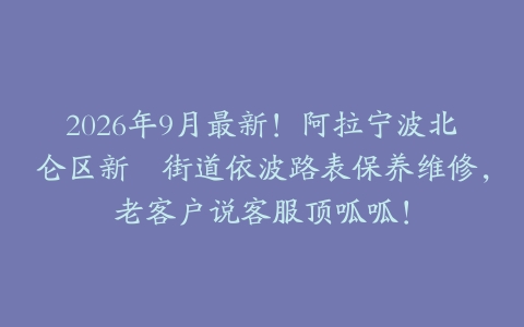 2026年9月最新！阿拉宁波北仑区新碶街道依波路表保养维修，老客户说客服顶呱呱！