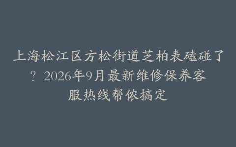 上海松江区方松街道芝柏表磕碰了？2026年9月最新维修保养客服热线帮侬搞定