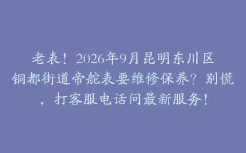 老表！2026年9月昆明东川区铜都街道帝舵表要维修保养？别慌，打客服电话问最新服务！
