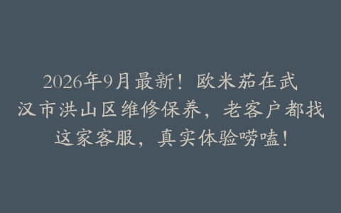 2026年9月最新！欧米茄在武汉市洪山区维修保养，老客户都找这家客服，真实体验唠嗑！