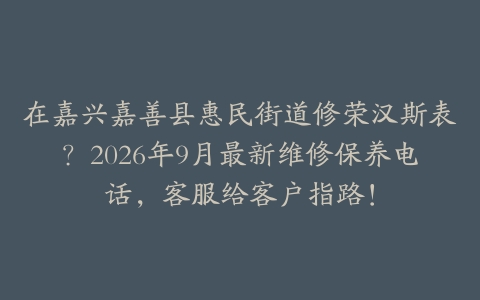 在嘉兴嘉善县惠民街道修荣汉斯表？2026年9月最新维修保养电话，客服给客户指路！