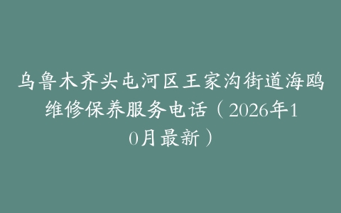 乌鲁木齐头屯河区王家沟街道海鸥维修保养服务电话（2026年10月最新）