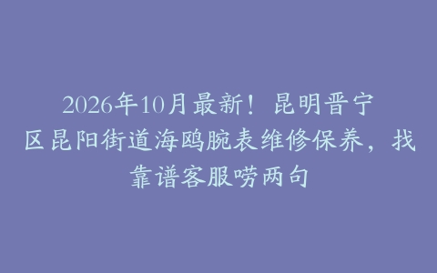 2026年10月最新！昆明晋宁区昆阳街道海鸥腕表维修保养，找靠谱客服唠两句