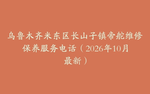 乌鲁木齐米东区长山子镇帝舵维修保养服务电话（2026年10月最新）