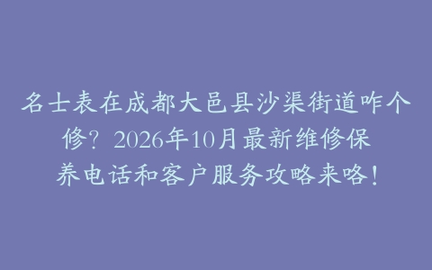 名士表在成都大邑县沙渠街道咋个修？2026年10月最新维修保养电话和客户服务攻略来咯！