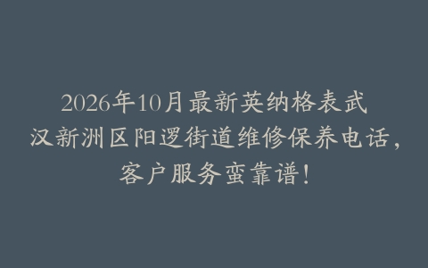 2026年10月最新英纳格表武汉新洲区阳逻街道维修保养电话，客户服务蛮靠谱！
