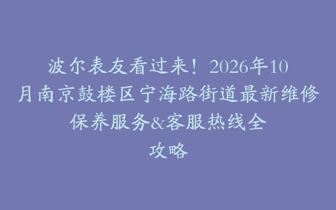 波尔表友看过来！2026年10月南京鼓楼区宁海路街道最新维修保养服务&客服热线全攻略