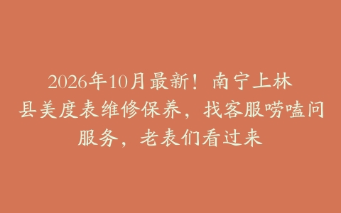2026年10月最新！南宁上林县美度表维修保养，找客服唠嗑问服务，老表们看过来
