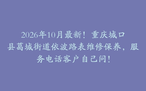 2026年10月最新！重庆城口县葛城街道依波路表维修保养，服务电话客户自己问！