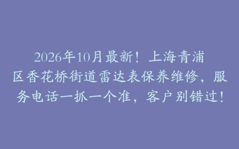 2026年10月最新！上海青浦区香花桥街道雷达表保养维修，服务电话一抓一个准，客户别错过！