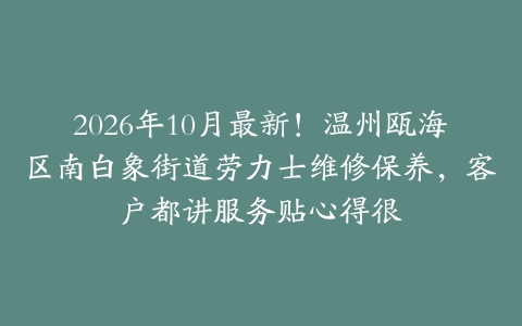 2026年10月最新！温州瓯海区南白象街道劳力士维修保养，客户都讲服务贴心得很