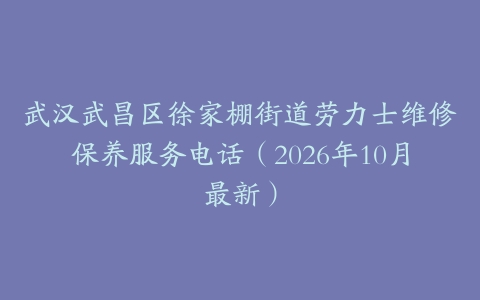 武汉武昌区徐家棚街道劳力士维修保养服务电话（2026年10月最新）