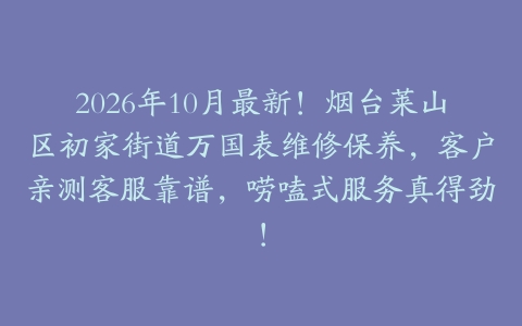 2026年10月最新！烟台莱山区初家街道万国表维修保养，客户亲测客服靠谱，唠嗑式服务真得劲！