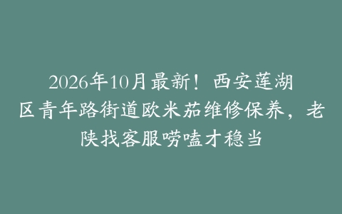 2026年10月最新！西安莲湖区青年路街道欧米茄维修保养，老陕找客服唠嗑才稳当