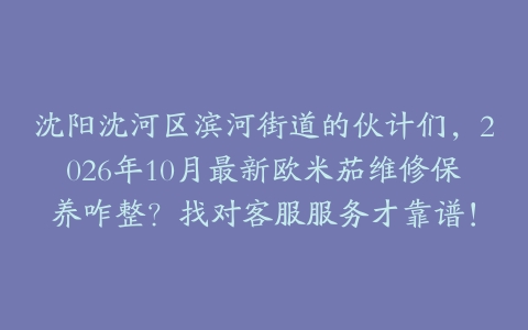 沈阳沈河区滨河街道的伙计们，2026年10月最新欧米茄维修保养咋整？找对客服服务才靠谱！