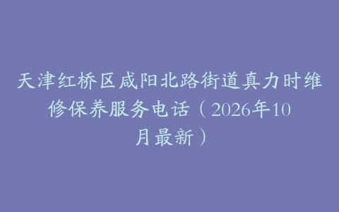 天津红桥区咸阳北路街道真力时维修保养服务电话（2026年10月最新）