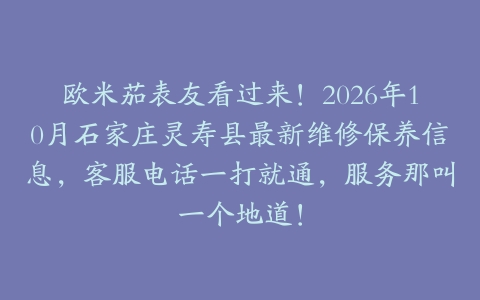欧米茄表友看过来！2026年10月石家庄灵寿县最新维修保养信息，客服电话一打就通，服务那叫一个地道！