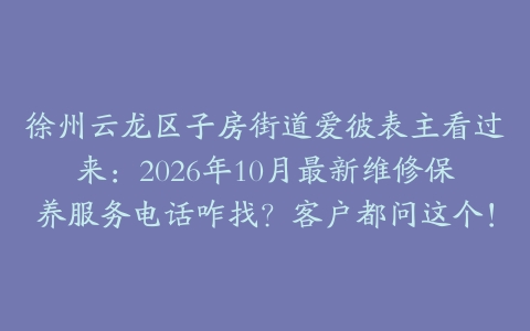 徐州云龙区子房街道爱彼表主看过来：2026年10月最新维修保养服务电话咋找？客户都问这个！