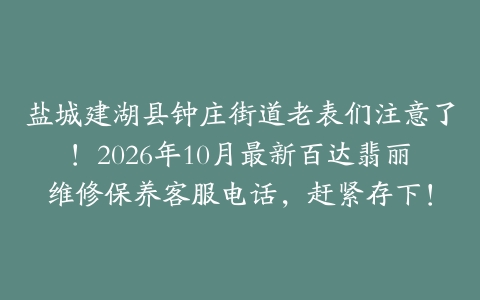盐城建湖县钟庄街道老表们注意了！2026年10月最新百达翡丽维修保养客服电话，赶紧存下！