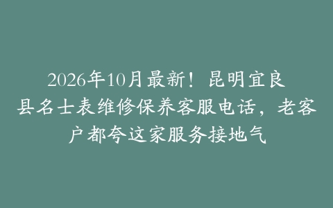 2026年10月最新！昆明宜良县名士表维修保养客服电话，老客户都夸这家服务接地气