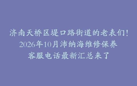 济南天桥区堤口路街道的老表们！2026年10月沛纳海维修保养客服电话最新汇总来了