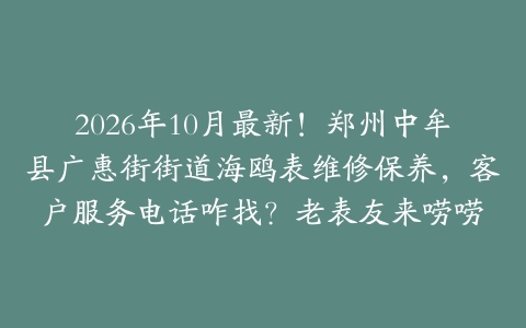 2026年10月最新！郑州中牟县广惠街街道海鸥表维修保养，客户服务电话咋找？老表友来唠唠