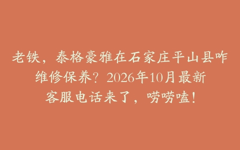 老铁，泰格豪雅在石家庄平山县咋维修保养？2026年10月最新客服电话来了，唠唠嗑！