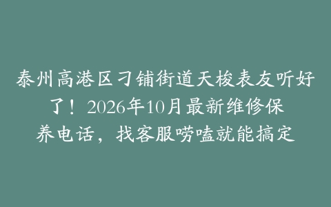 泰州高港区刁铺街道天梭表友听好了！2026年10月最新维修保养电话，找客服唠嗑就能搞定
