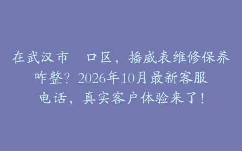 在武汉市硚口区，播威表维修保养咋整？2026年10月最新客服电话，真实客户体验来了！
