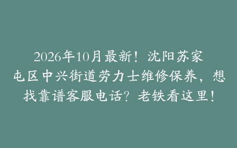 2026年10月最新！沈阳苏家屯区中兴街道劳力士维修保养，想找靠谱客服电话？老铁看这里！