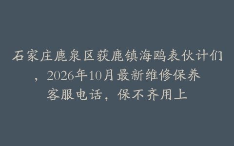 石家庄鹿泉区获鹿镇海鸥表伙计们，2026年10月最新维修保养客服电话，保不齐用上