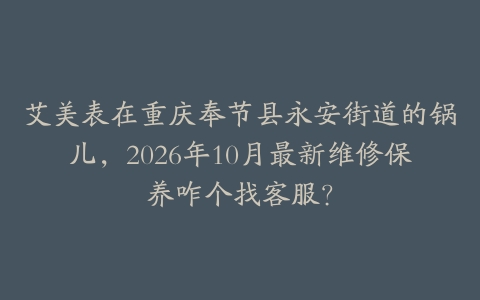 艾美表在重庆奉节县永安街道的锅儿，2026年10月最新维修保养咋个找客服？