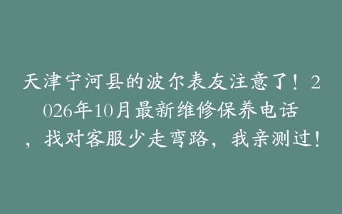 天津宁河县的波尔表友注意了！2026年10月最新维修保养电话，找对客服少走弯路，我亲测过！