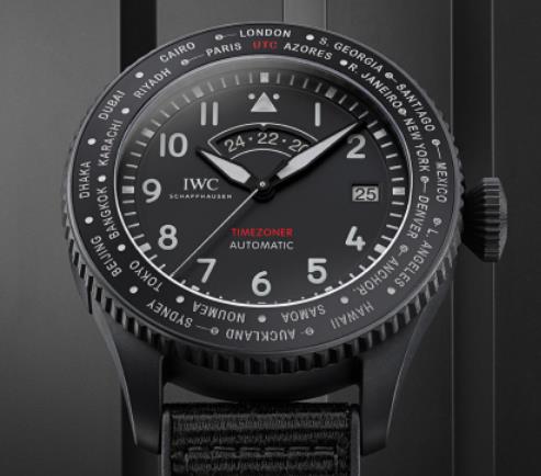 万国推出全新 Ceratanium 版本的飞行员腕表 Timezoner Top Gun 腕表-腕表百科