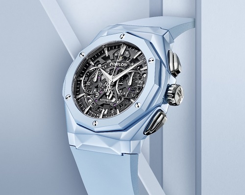宇舶表推出全新经典融合天蓝色陶瓷材质腕表-腕表百科